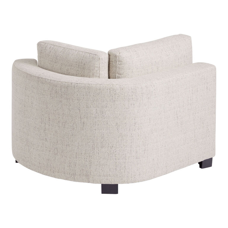 Hayes Cream Modular Sectional Right Facing Cuddle Chair image number 4
