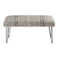 Dunstan Black And White Upholstered Bench With Hairpin Legs image number 0