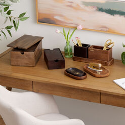 Vera Wood Nesting Desk Trays 3 Piece Set