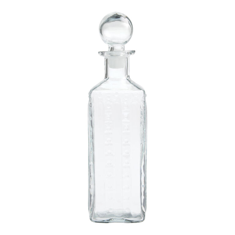 James Embossed Blown Glass Decanter image number 1