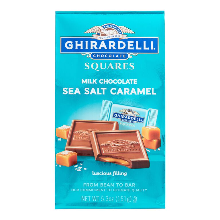 Ghirardelli Sea Salt Caramel Milk Chocolate Squares Bag image number 1