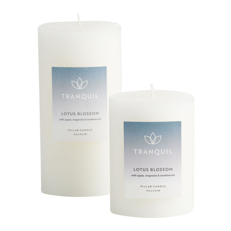 Tranquil Lotus Blossom Pillar Scented Candle image number 1