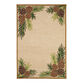 Brown Pinecones and Green Leaves Indoor Outdoor Rug image number 0