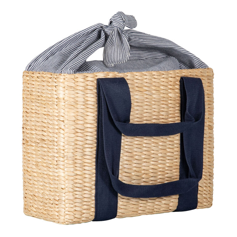 Picnic Time Parisian Seagrass Insulated Picnic Basket image number 1