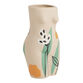 Ivory Ceramic Hand Painted Floral Femme Vase image number 0