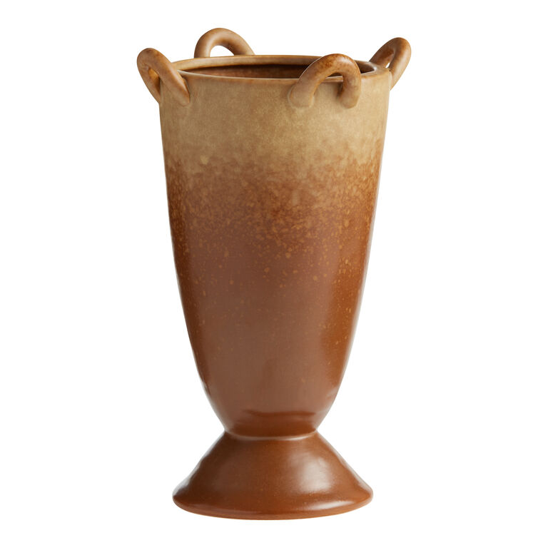 Brown Reactive Glaze Ceramic Trophy Vase image number 1