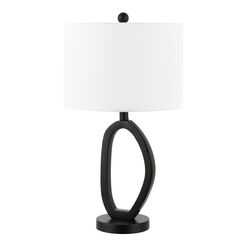 Thrale Black Resin Open Abstract Table Lamp