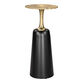 Fenner Tall Round Gold and Black Iron End Table image number 1