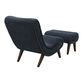 Cuyler Indigo Blue Upholstered Chair and Ottoman Set image number 3