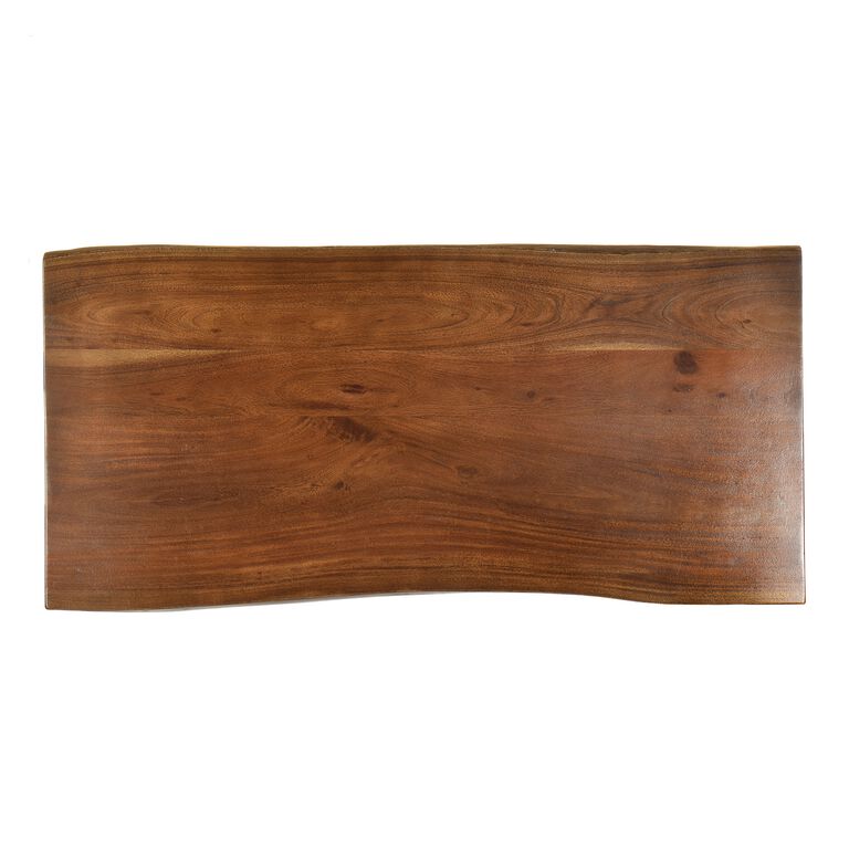 Madison Live Edge Acacia Wood and Gold Hairpin Console Table image number 3