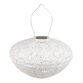 Porcelain White Chantilly Lace Fabric Solar LED Lantern image number 0