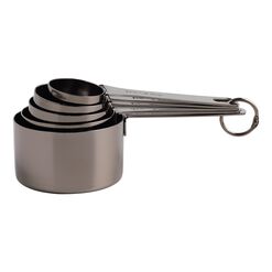 Graphite Gray Stainless Steel Nesting Measuring Cups
