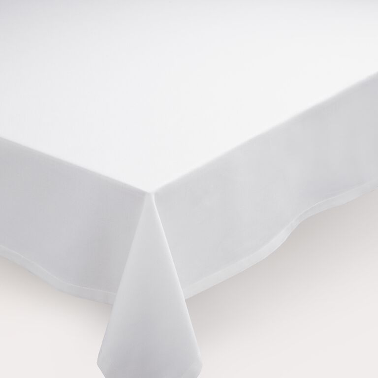 White Cotton Buffet Tablecloth image number 1