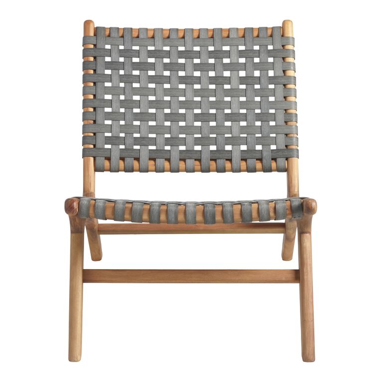 Girona Gray Strap Outdoor Accent Chair image number 2