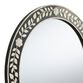 Round Black And White Floral Bone Inlay Wall Mirror image number 2