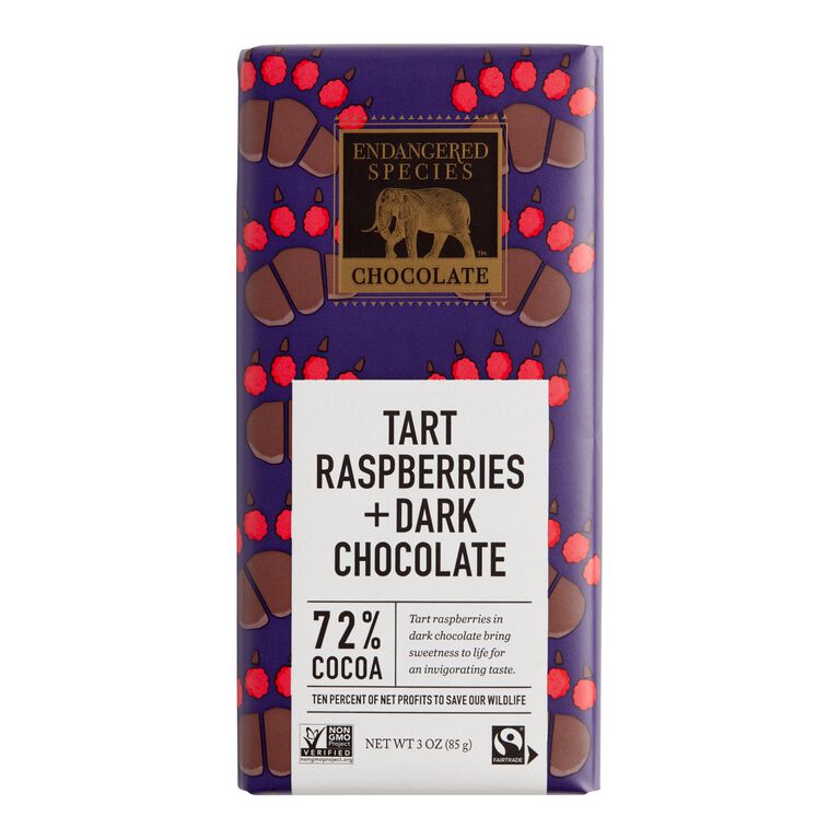 Endangered Species Raspberry Dark Chocolate Bar image number 1