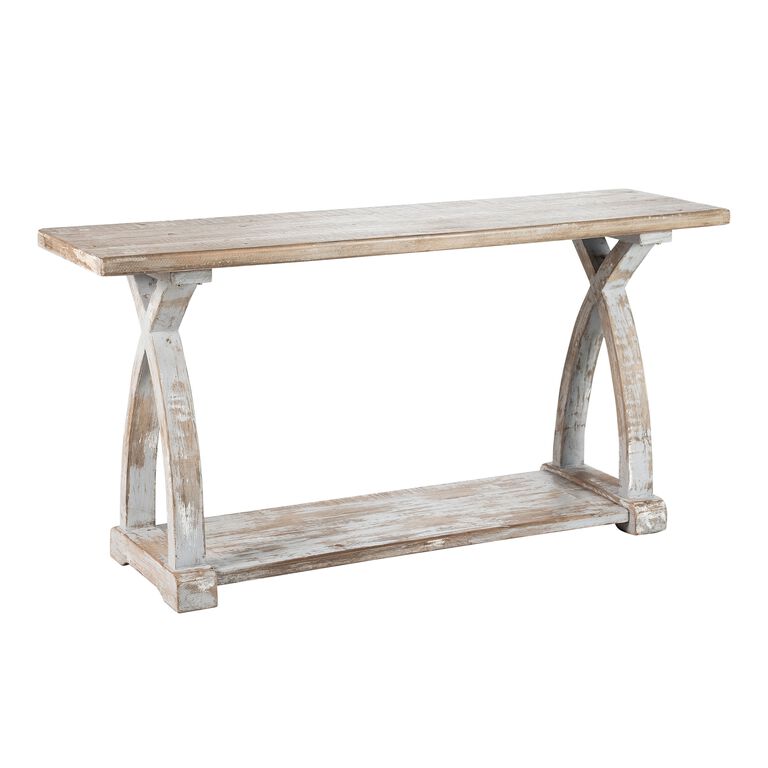 Genevieve Antique Gray Reclaimed Pine Console Table image number 1