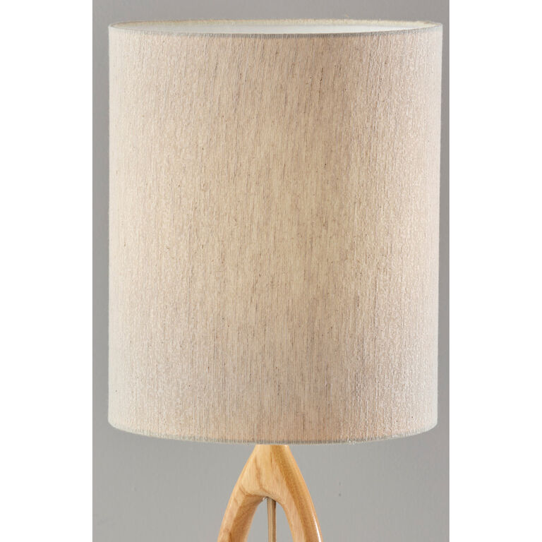 Welsey Contoured Rubber Wood Table Lamp image number 4