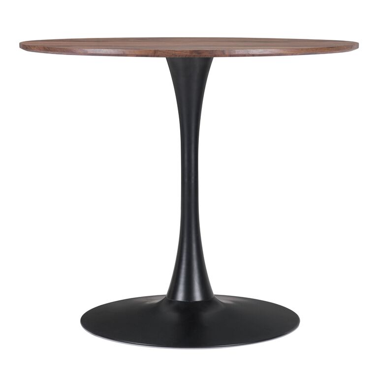 James Round Wood and Black Metal Tulip Dining Table image number 2