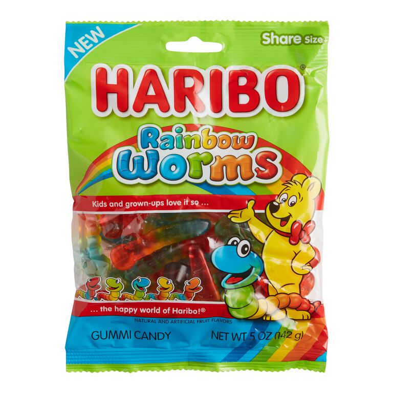 Haribo Rainbow Worms Gummy Candy image number 1