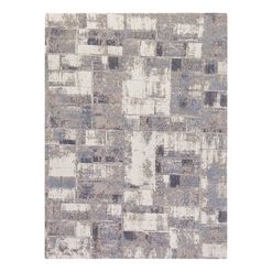 Gray And Beige Abstract Square Office Chair Mat