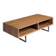 Emilio Wood and Metal Coffee Table with Shelves image number 0