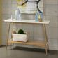 Off White Two Tone Console Table with Shelf image number 1