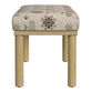 Drover Natural Exposed Wood Scandi Upholstered Bench image number 3
