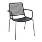 Fresia Steel And Rope Outdoor Stacking Dining Chair Set Of 4 image number 2