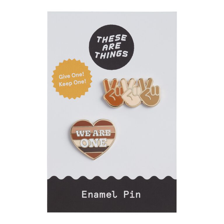 We Are One Enamel Pins 2 Pack image number 1