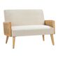 Domenico Natural Wood and Rattan Cane Loveseat image number 0