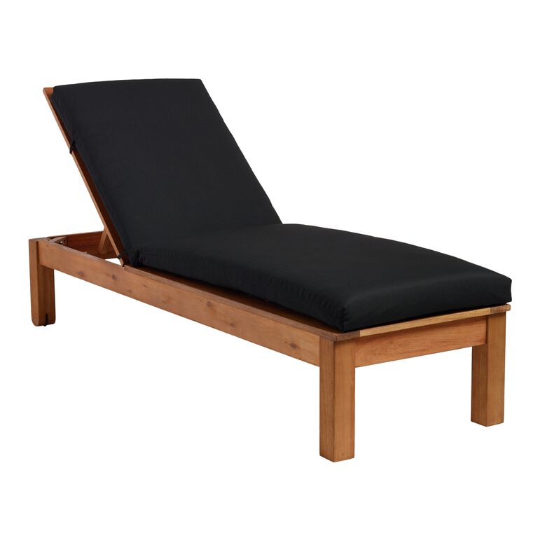 Sunbrella Black Canvas Outdoor Chaise Lounge Cushion image number 4