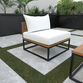 Isabela Acacia Wood Modular Outdoor Sectional Armless Chair image number 1