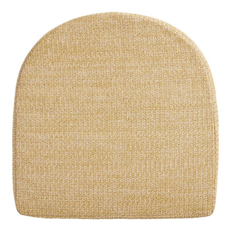 Faux Raffia Gusseted Outdoor Chair Cushion image number 1