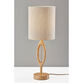 Welsey Contoured Rubber Wood Table Lamp image number 1