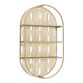 Oval Gold Art Deco 3 Tier Wall Shelf image number 0