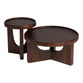 Enzo Round Espresso Wood Tripod Coffee Table image number 4