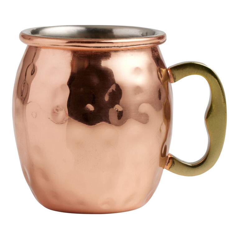 Moscow Mule Hammered Copper Stainless Steel Shot Glass image number 1