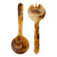 Caramel Brown And Ivory Resin Salad Servers 2 Piece image number 0
