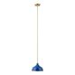 Lucy Blue Metal Dome Shade Pendant Lamp image number 0