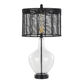 Vincent Clear Glass And Black Rattan Table Lamp 2 Piece Set image number 0