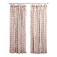 Rust Floral Cotton Crinkle Voile Tie Top Curtain Set of 2 image number 2