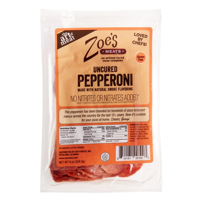 Zoe's Sliced Uncured Pepperoni image number 1