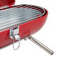 Oval Red Metal Portable Charcoal Barbecue Grill image number 3