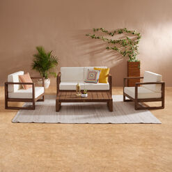 Segovia Eucalyptus 4 Piece Outdoor Furniture Set With Chairs