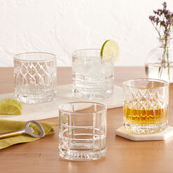 Elliot Pressed Diamond Double Old Fashioned Glass