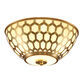 Brianna Gold And White Honeycomb Flush Mount Ceiling Light image number 2