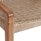 Davao All Weather Wicker and Wood Outdoor Dining Chair Set of 2 image number 4
