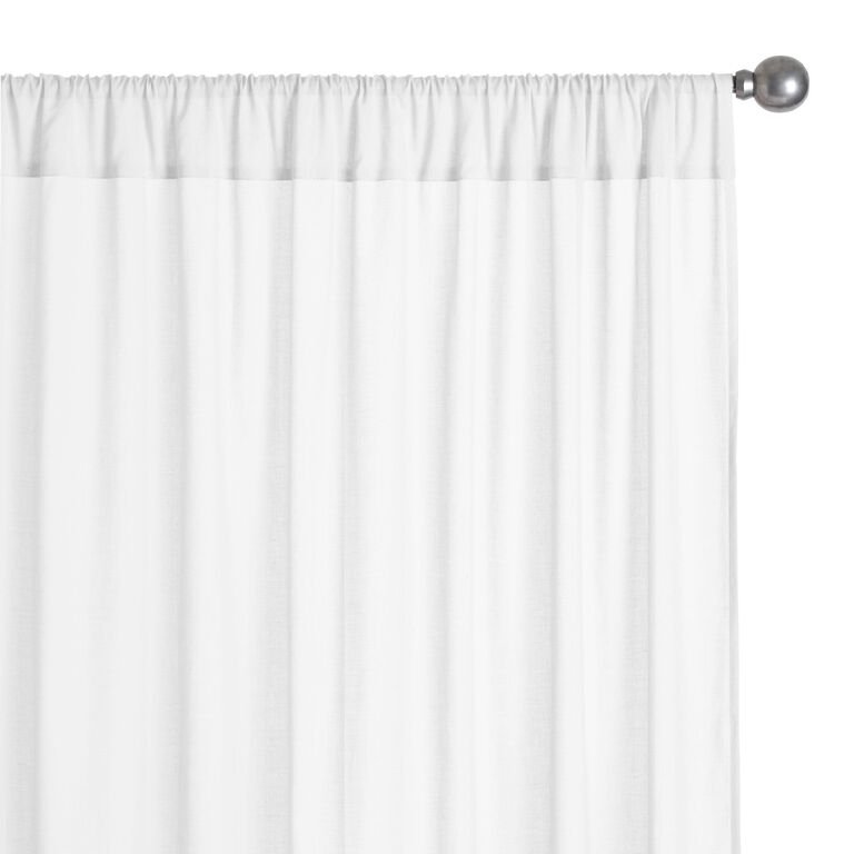 Cotton Voile Sleeve Top Curtains Set Of 2 image number 1
