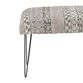 Dunstan Black And White Upholstered Bench With Hairpin Legs image number 2